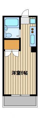 エステートピアA(ワンルーム/2階)の間取り写真