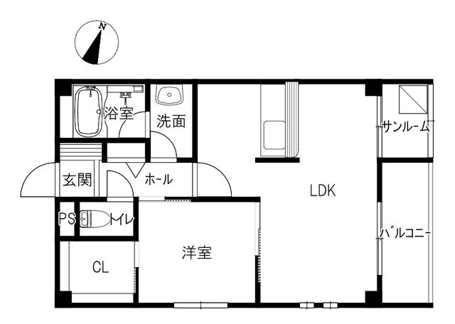 SEKIREI-A(1LDK/2階)の間取り写真
