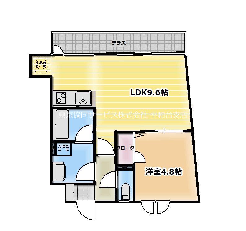 デザインメゾンY(1LDK/1階)の間取り写真