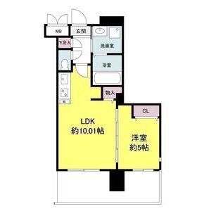 グランシス江坂(1LDK/4階)の間取り写真