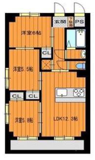 PROSPERESAKA垂水(3LDK/4階)の間取り写真