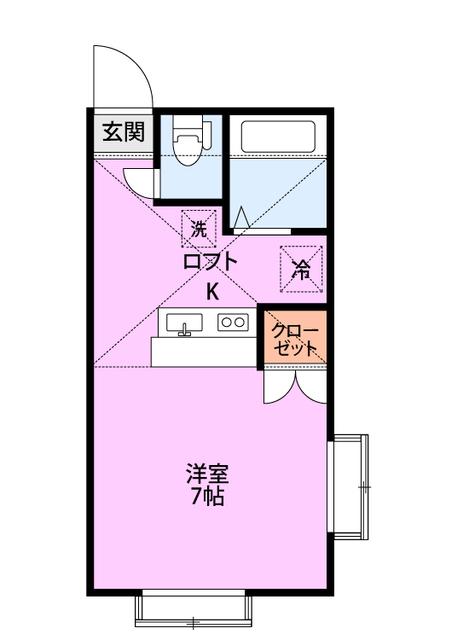 ロイヤルパレス新発田A棟(1K/1階)の間取り写真
