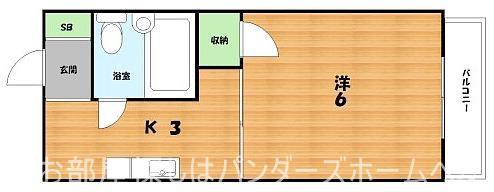 アルビラージュ(1K/3階)の間取り写真