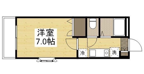 ルマージュ平野(1K/1階)の間取り写真