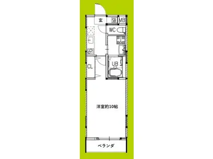 シナジーコート大正泉尾(1K/3階)の間取り写真