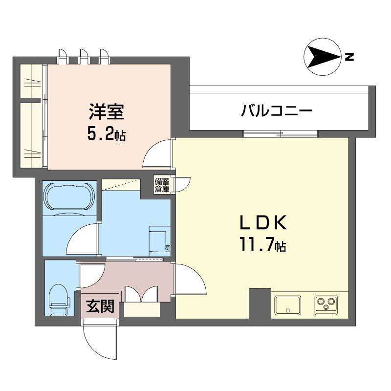 LA CIERO 中目黒(1LDK/2階)の間取り写真
