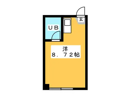 富士ハイツ(ワンルーム/3階)の間取り写真