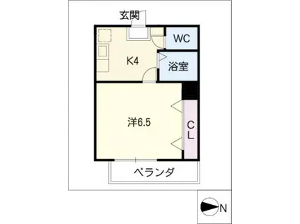 MA・MAISON丸賀(1K/7階)の間取り写真