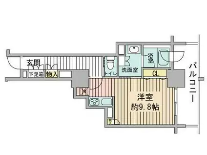 プライムアーバン札幌リバーフロント(ワンルーム/7階)の間取り写真