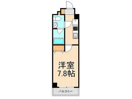 RISING PLACE西新井(1K/4階)の間取り写真