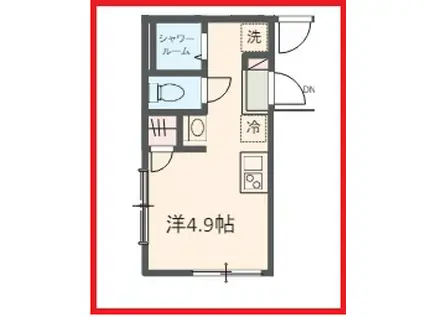 メルディア浅草II(ワンルーム/2階)の間取り写真