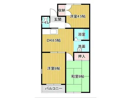 メゾン才戸A(3DK/2階)の間取り写真