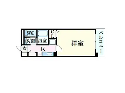 フィネス昭和町(1K/1階)の間取り写真