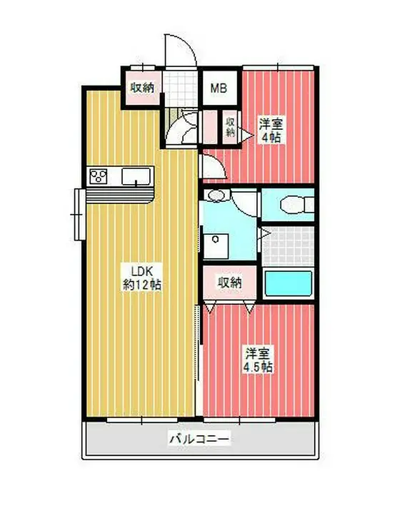 メゾンフルール 4階階 間取り