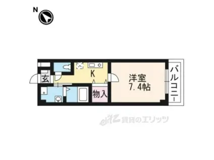 セイバリープレース(1K/2階)の間取り写真