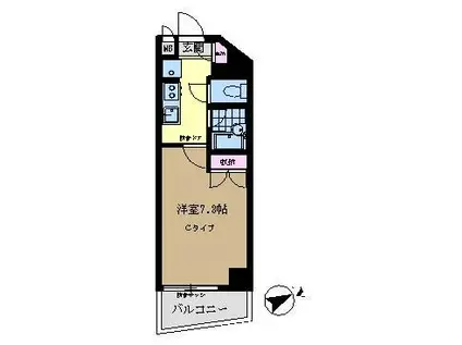 フレア金沢八景(1K/4階)の間取り写真