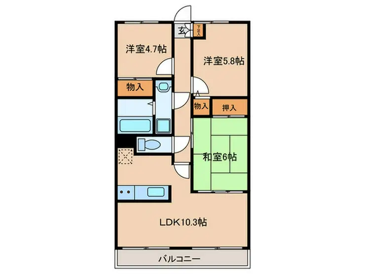 アビタチオーネ 3階階 間取り