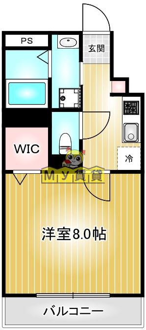 WILLDO 金山正木(1K/9階)の間取り写真
