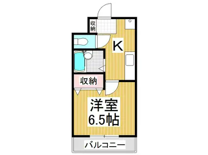 ゴールドハイツトウズ(1K/3階)の間取り写真