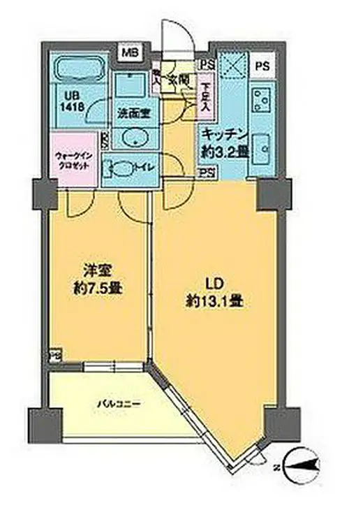 カスタリア高輪 8階階 間取り
