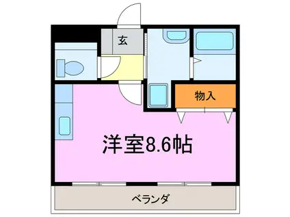 サンシャイン有松(ワンルーム/2階)の間取り写真