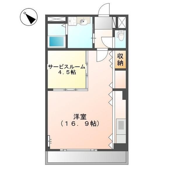 コンフォース21(1LDK/3階)の間取り写真