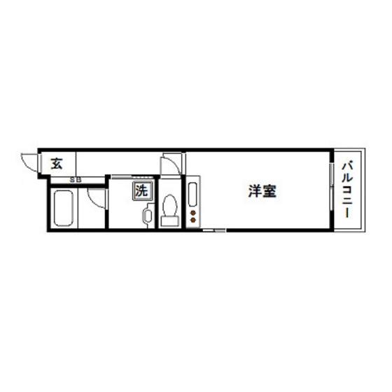 ジェイシティ紙屋町(1K/4階)の間取り写真