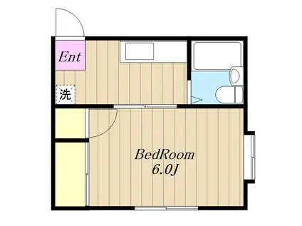 メゾン・ド・ポワソン(1K/2階)の間取り写真