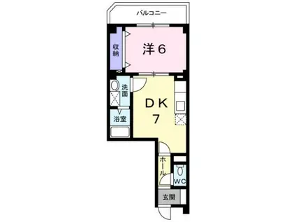 エヴァー・フォーレ(1DK/3階)の間取り写真