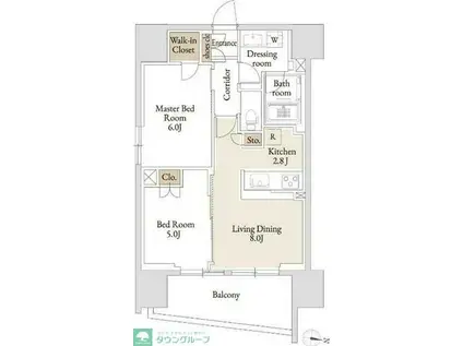 BLESS亀戸(2LDK/7階)の間取り写真