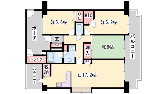 ライフガーデン吾妻壱番館(3LDK/5階)の間取り写真