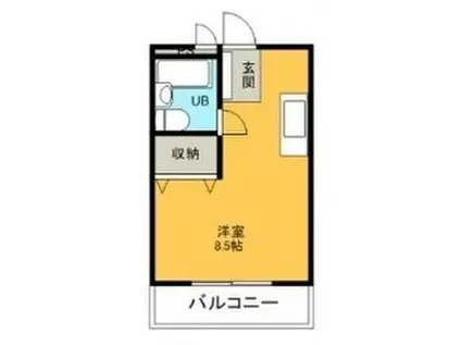 イロハビルディング(ワンルーム/4階)の間取り写真