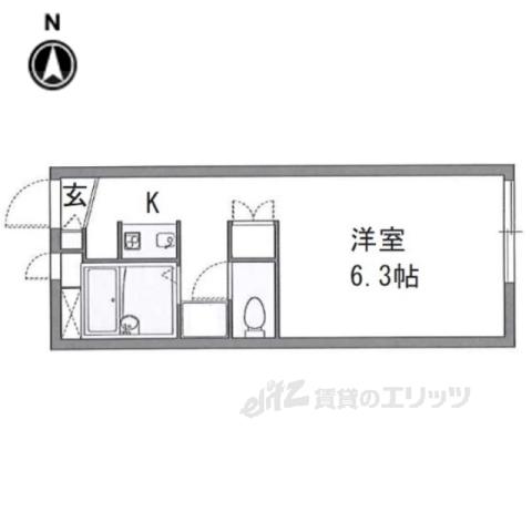 レオパレス千ーSEN-Ⅱ(1K/1階)の間取り写真