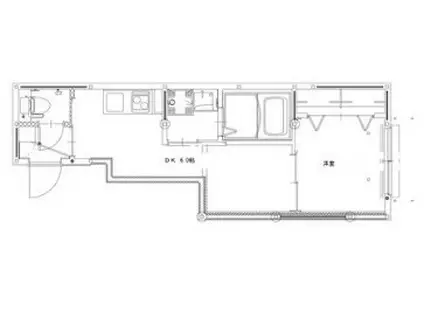 ソルナクレイシア三鷹II(1DK/1階)の間取り写真