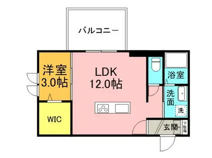 SKYEN(1LDK/2階)の間取り写真