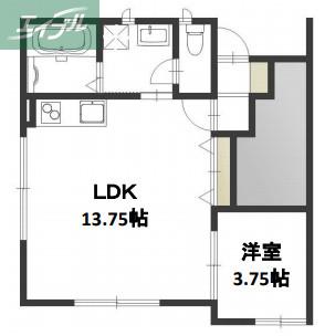 CITY GRANDE(1LDK/1階)の間取り写真