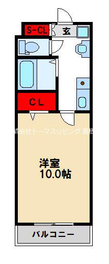 グランドセレブ真木(1K/3階)の間取り写真
