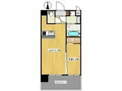 ビクトワール歯大前(1LDK/5階)の間取り写真