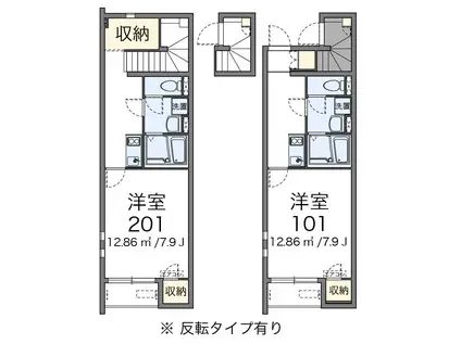 クレイノコスモ(1K/1階)の間取り写真