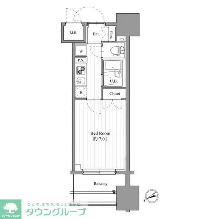 スペーシア梅屋敷 10階階 間取り