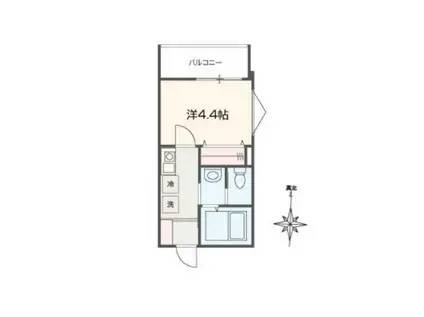 MELLAS新秋津(1K/1階)の間取り写真