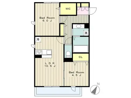 パストラル(2LDK/2階)の間取り写真