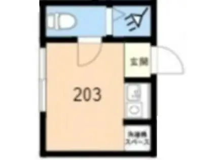 TOKYOβ大宮(ワンルーム/2階)の間取り写真