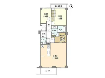 PATH世田谷下馬(2SLDK/2階)の間取り写真