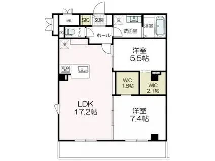 アネックス アリオス(1LDK/5階)の間取り写真