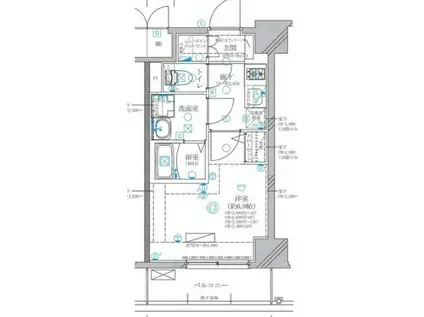 ディアレイシャス東別院IV(1K/8階)の間取り写真