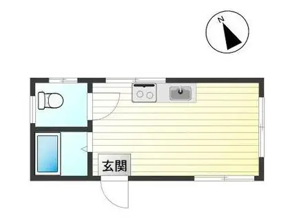 高明ビル(ワンルーム/3階)の間取り写真