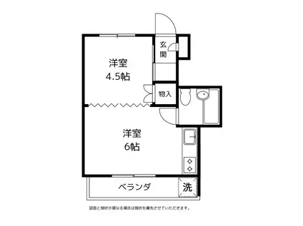 ヒーロー(ワンルーム/1階)の間取り写真