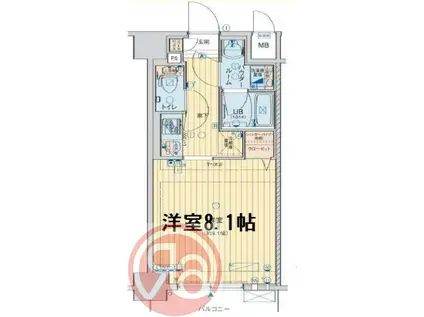 エグゼ大阪ドームII(1K/5階)の間取り写真