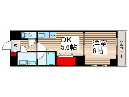 MAISON DE VILLE(1DK/8階)の間取り写真